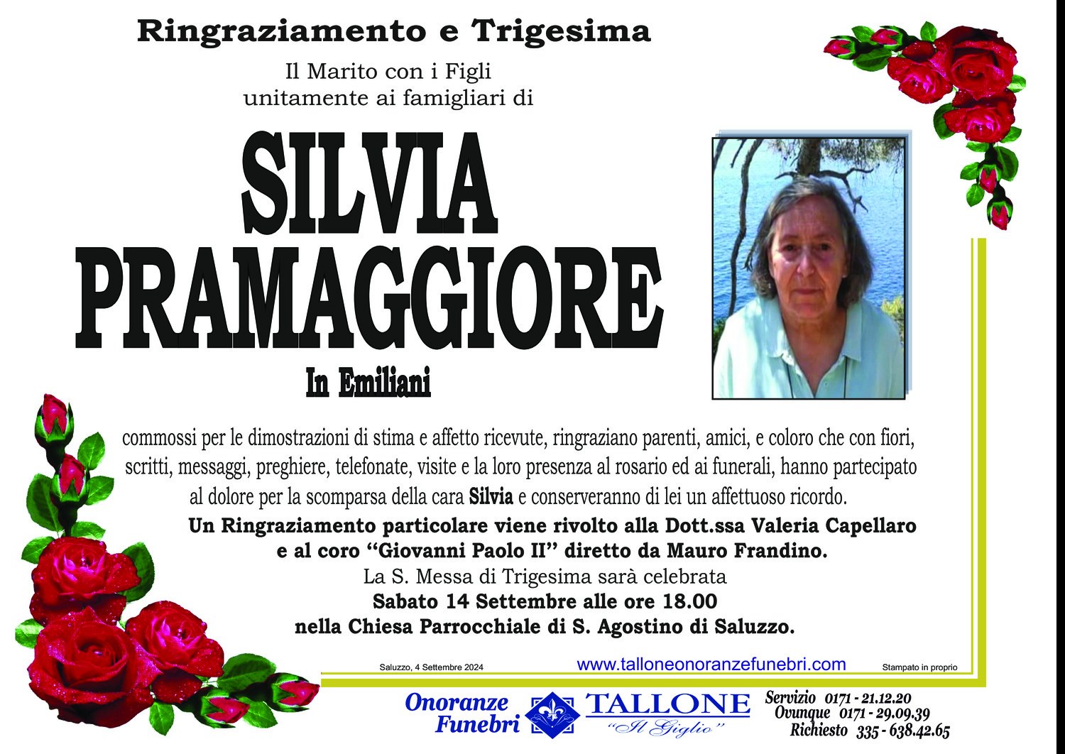 <br />
<b>Warning</b>:  Undefined variable $info in <b>/home/tallone/public_html/ringraziamenti.php</b> on line <b>68</b><br />
Silvia Pramaggiore